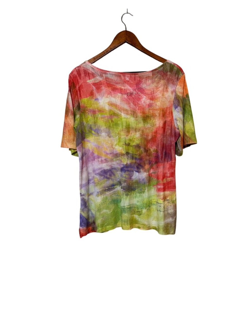 Watercolor Top By Christopher & Banks  Size L vacay cruise summer lightweight - Picture 2 of 5